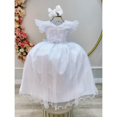 Vestido Infantil Longo Branco Promoção