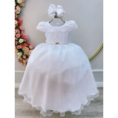 Vestido Infantil Longo de Festa Branco