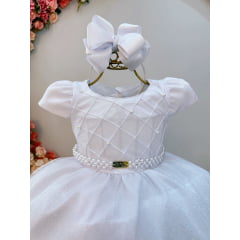 Vestido Infantil Longo de Festa Branco