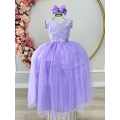 Vestido Infantil Longo Lilas