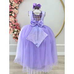 Vestido Infantil Longo Lilas