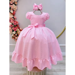 Vestido Infantil Longo Rosa