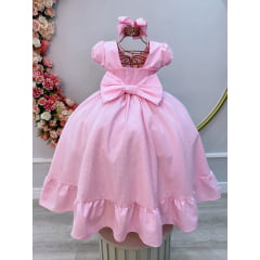 Vestido Infantil Longo Rosa