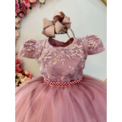 Vestido Infantil Longo Rose Formatura Dama