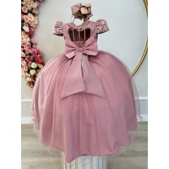 Vestido Infantil Longo Rose Formatura Dama