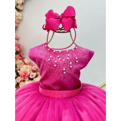 Vestido Infantil Pink Florista Dama