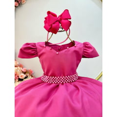 Vestido Infantil Pink Perola Coração