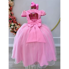 Vestido Infantil Realeza Borboleta Longo