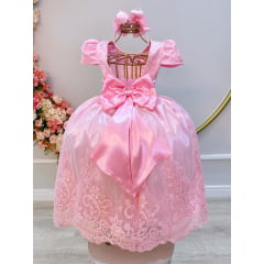 VESTIDO INFANTIL REALEZA ROSA