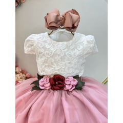 VESTIDO INFANTIL REALEZA ROSÊ