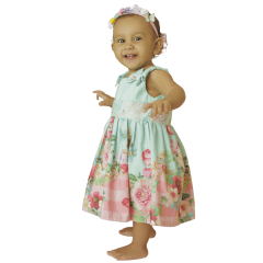 Vestido Infantil Simples Floral Delicado Promoção Edição Limitada