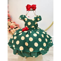 Vestido Infantil Verde Fada Fadinha Sininho Jardim das Fadas