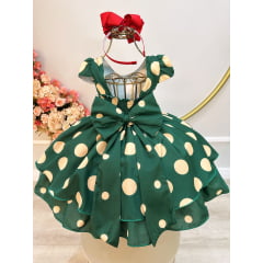 Vestido Infantil Verde Fada Fadinha Sininho Jardim das Fadas