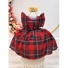 Vestido Infantil Xadrez Casual