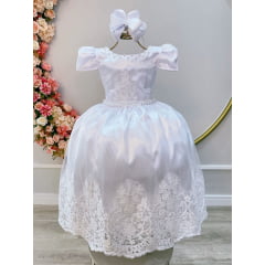 Vestido Infanttil Longo Branco