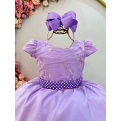 Vestido Lilas Lavanda Longo Infantil