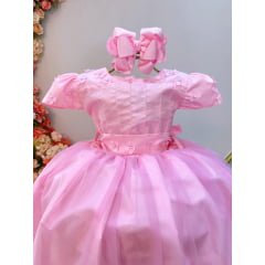 Vestido Longo Infantil Rosa