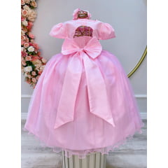 Vestido Longo Infantil Rosa