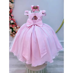 Vestido Longo Infantil Rosa Bebê