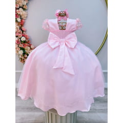 Vestido Rosa Infantil Longo