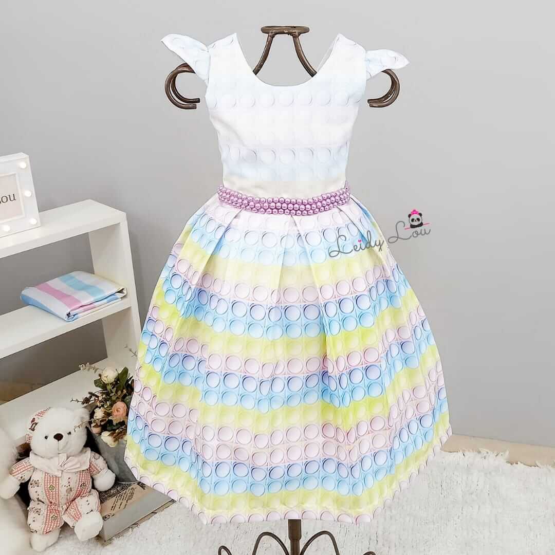 Vestido Pop It infantil aniversário veste 8 a 9 anos - GG