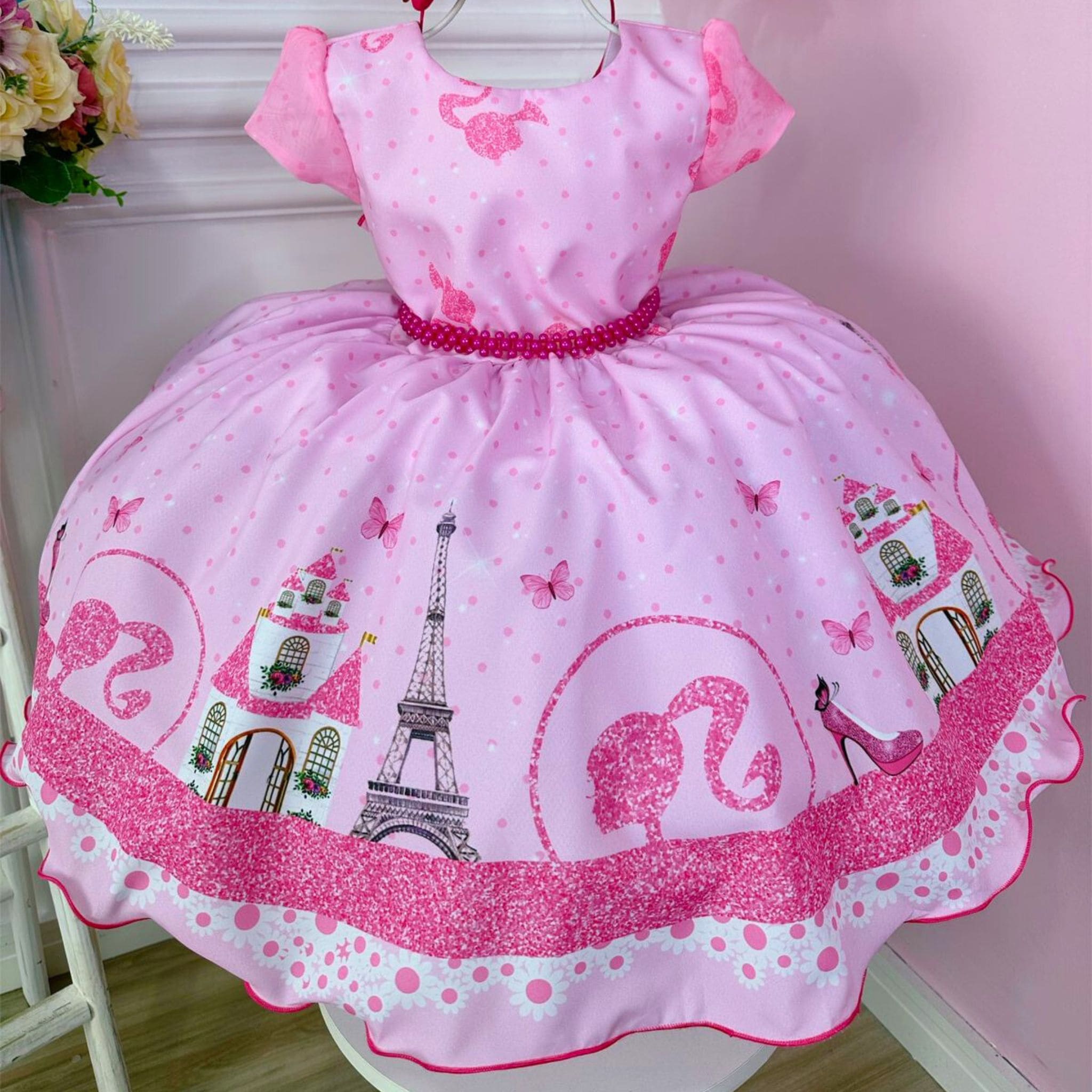 Vestido Barbie Super luxo - Toda Encanto