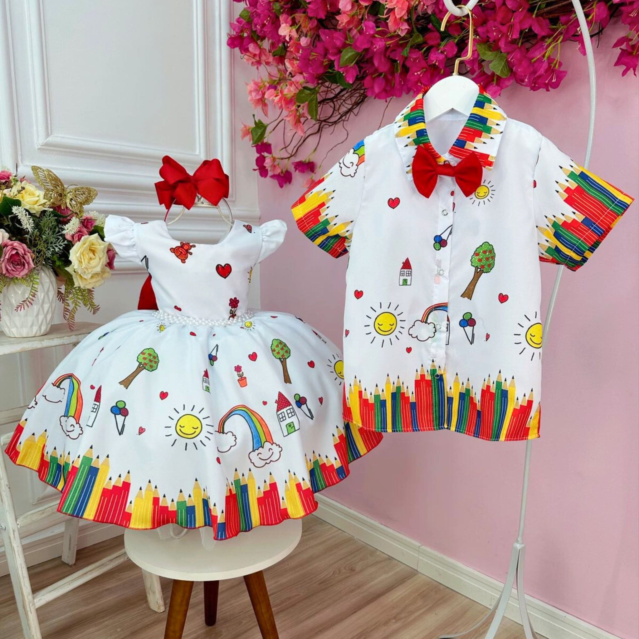 Vestido best sale aquarela infantil