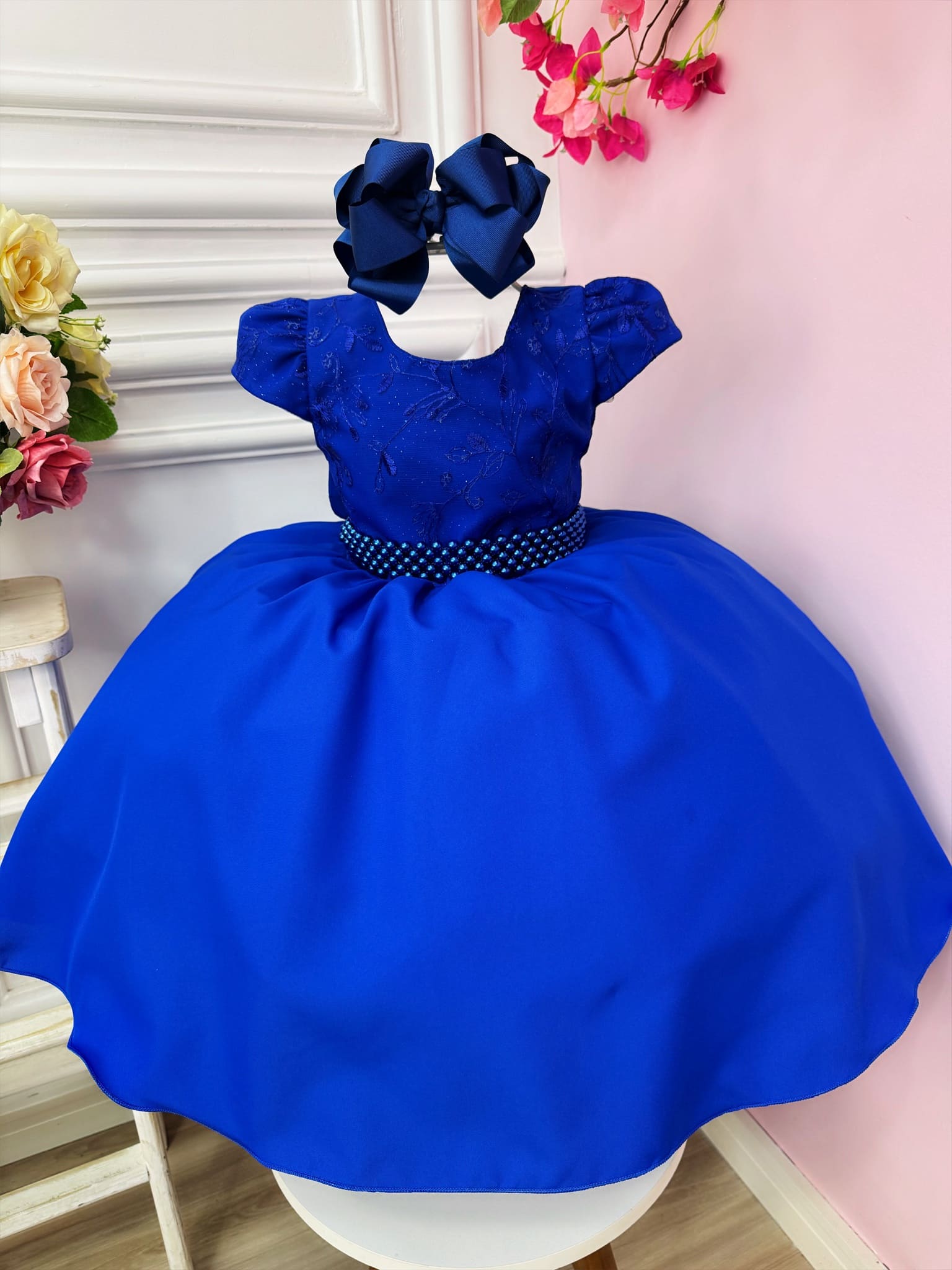 Vestido Infantil Arrumadinho Azul Royal