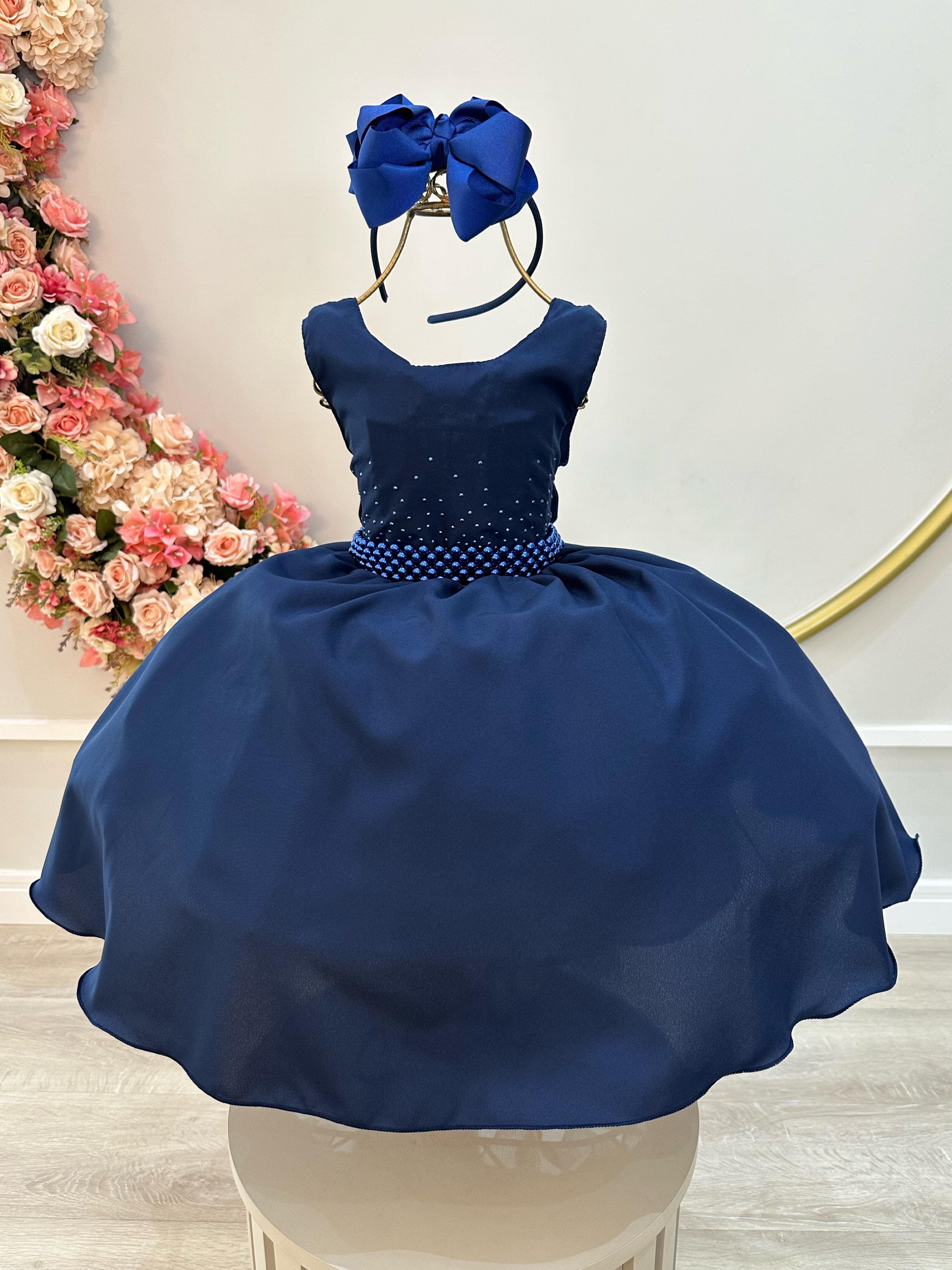 Vestido Infantil Azul Marinho