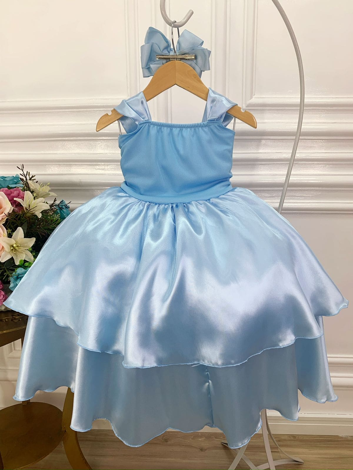 Vestido Festa Infantil Compatível com Princesa Frozen Luxo - Louyse  Rodrigues
