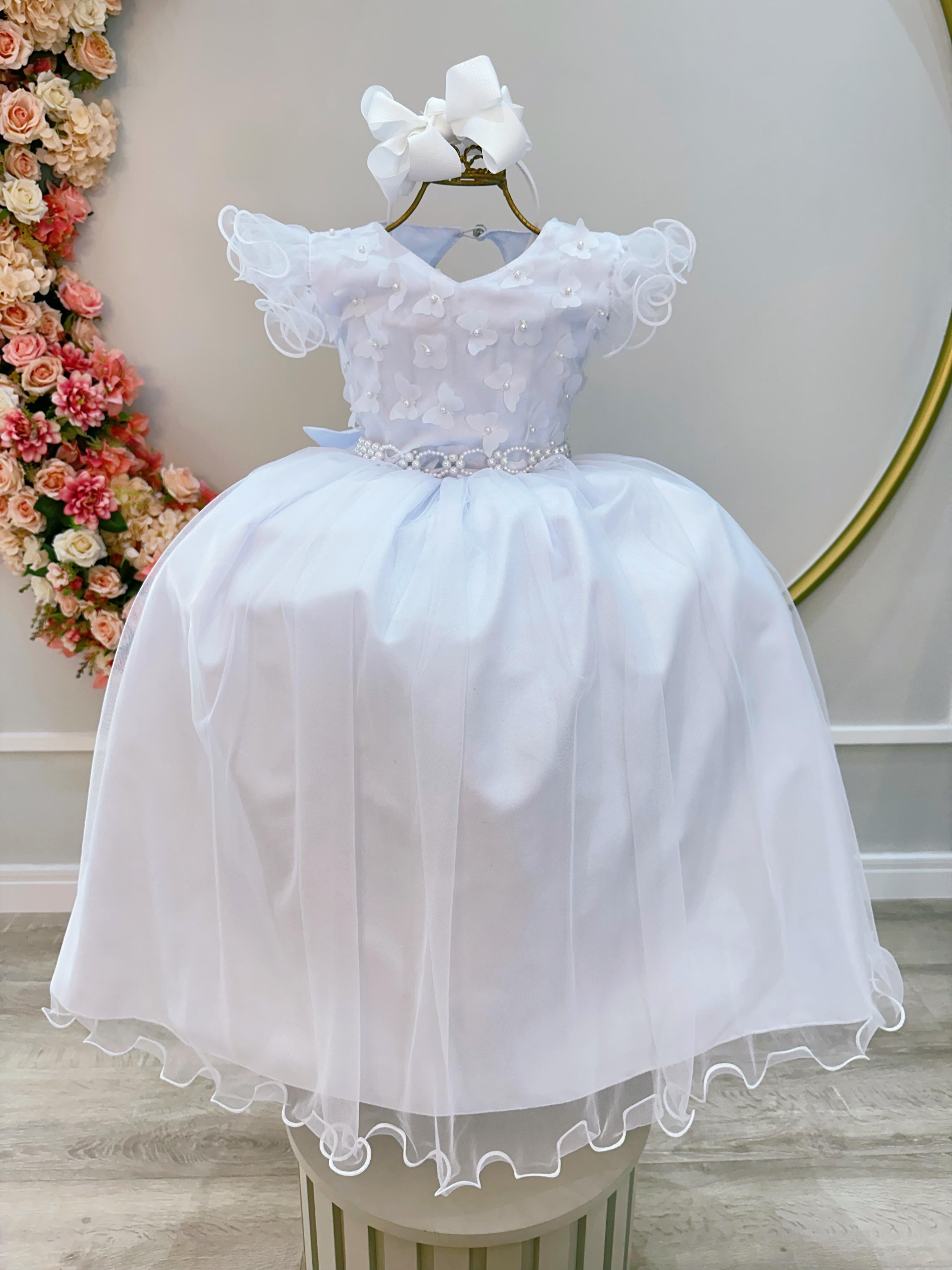 Vestido Infantil Longo Branco Promoção