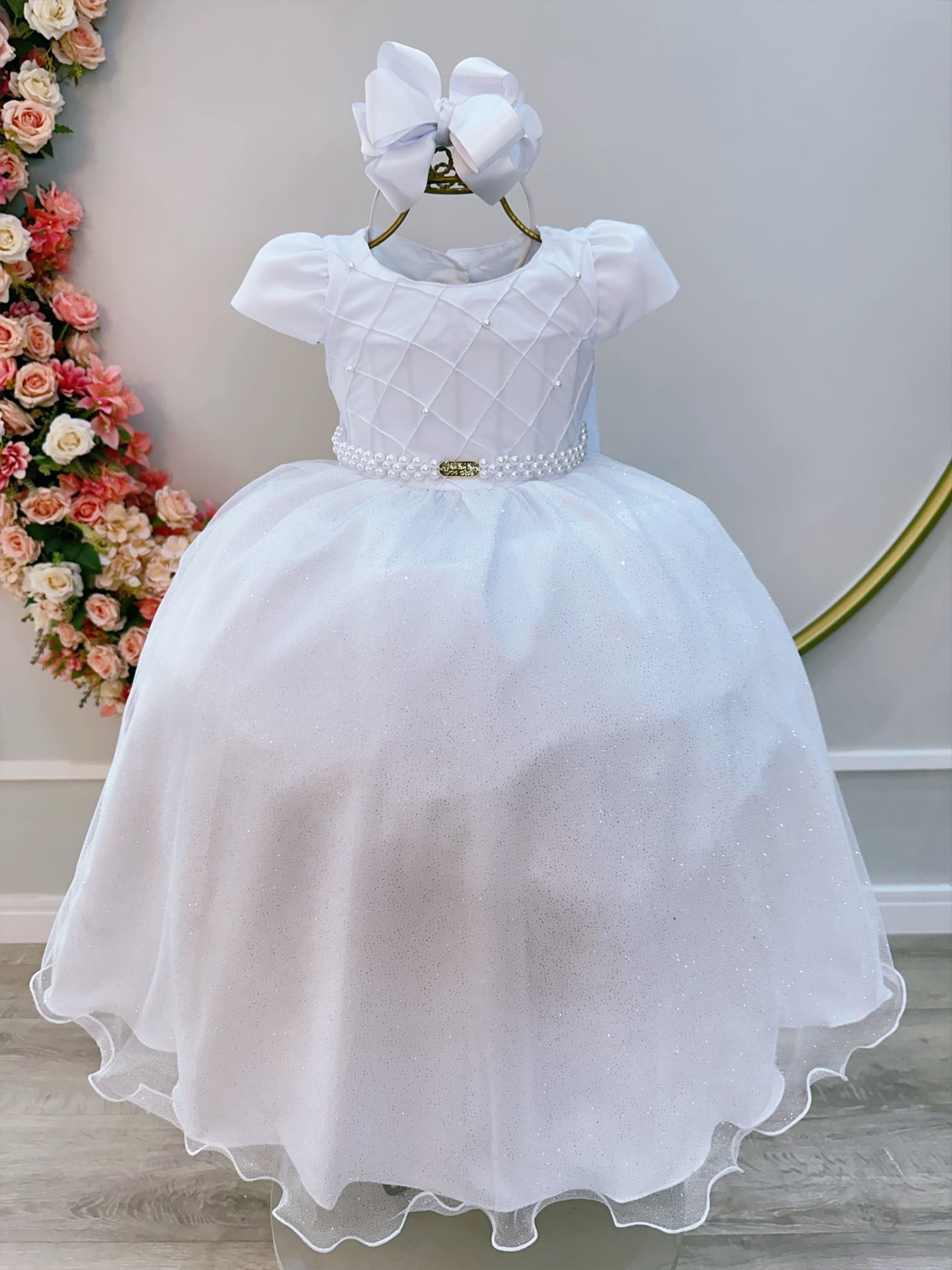 Vestido Infantil Longo de Festa Branco