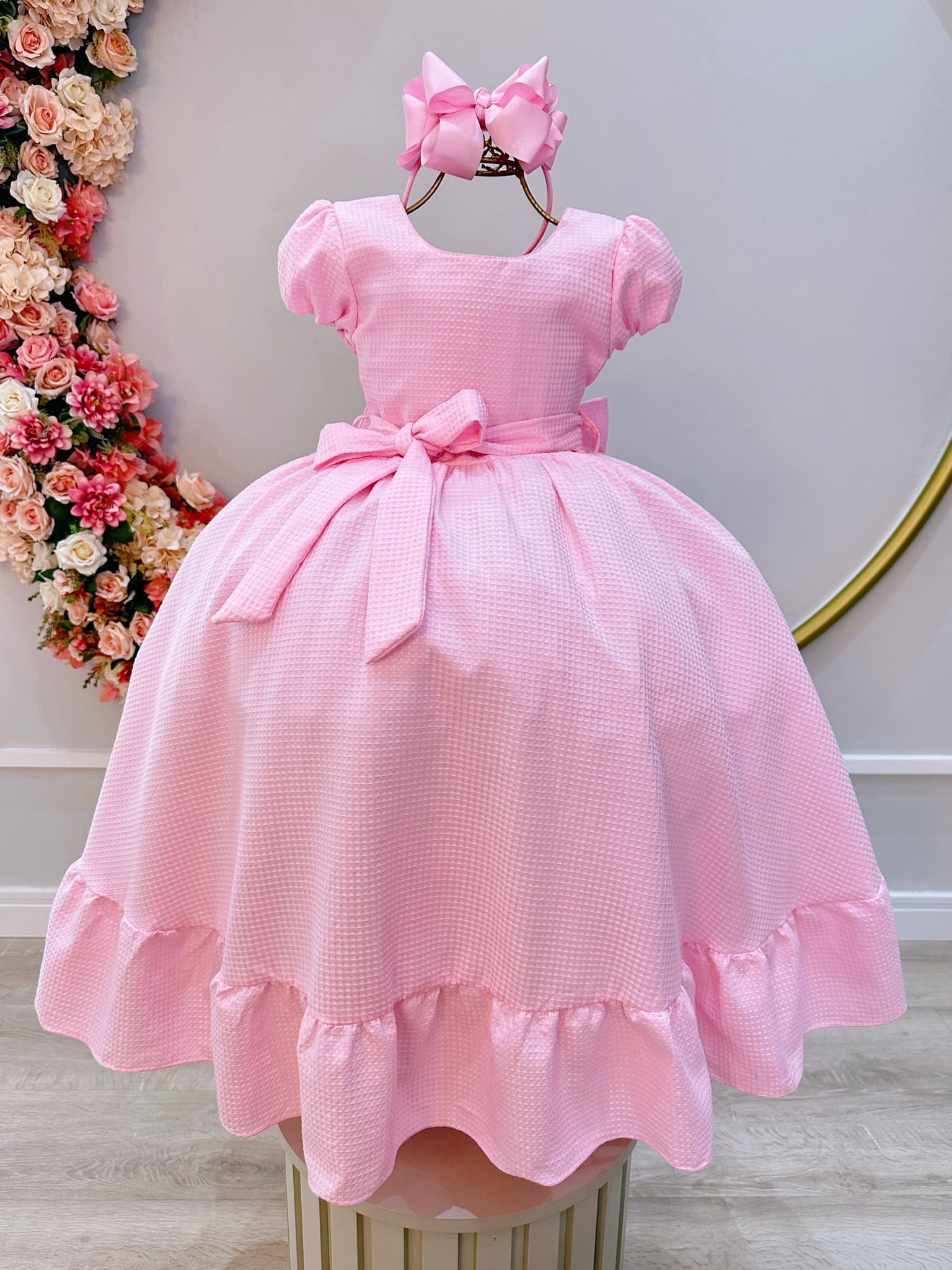 Vestido Infantil Longo Rosa