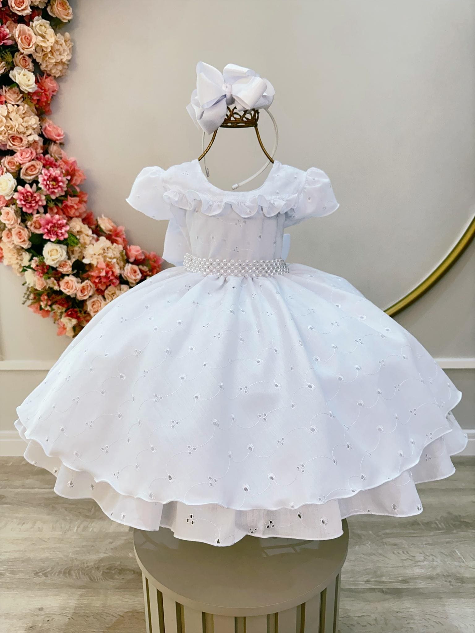 Vestido Infantil Luxo Branco Lesie