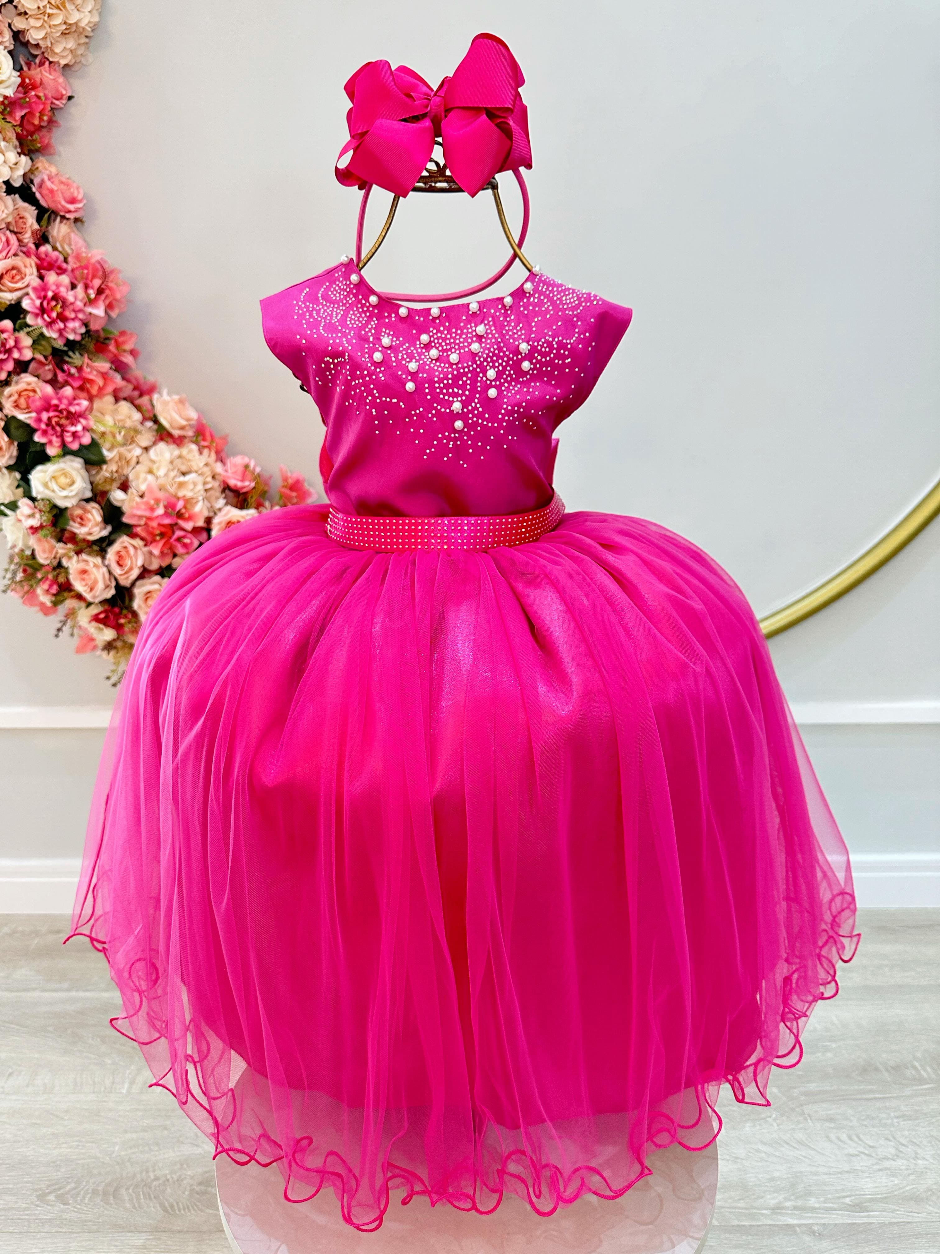 Vestido Infantil Pink Florista Dama