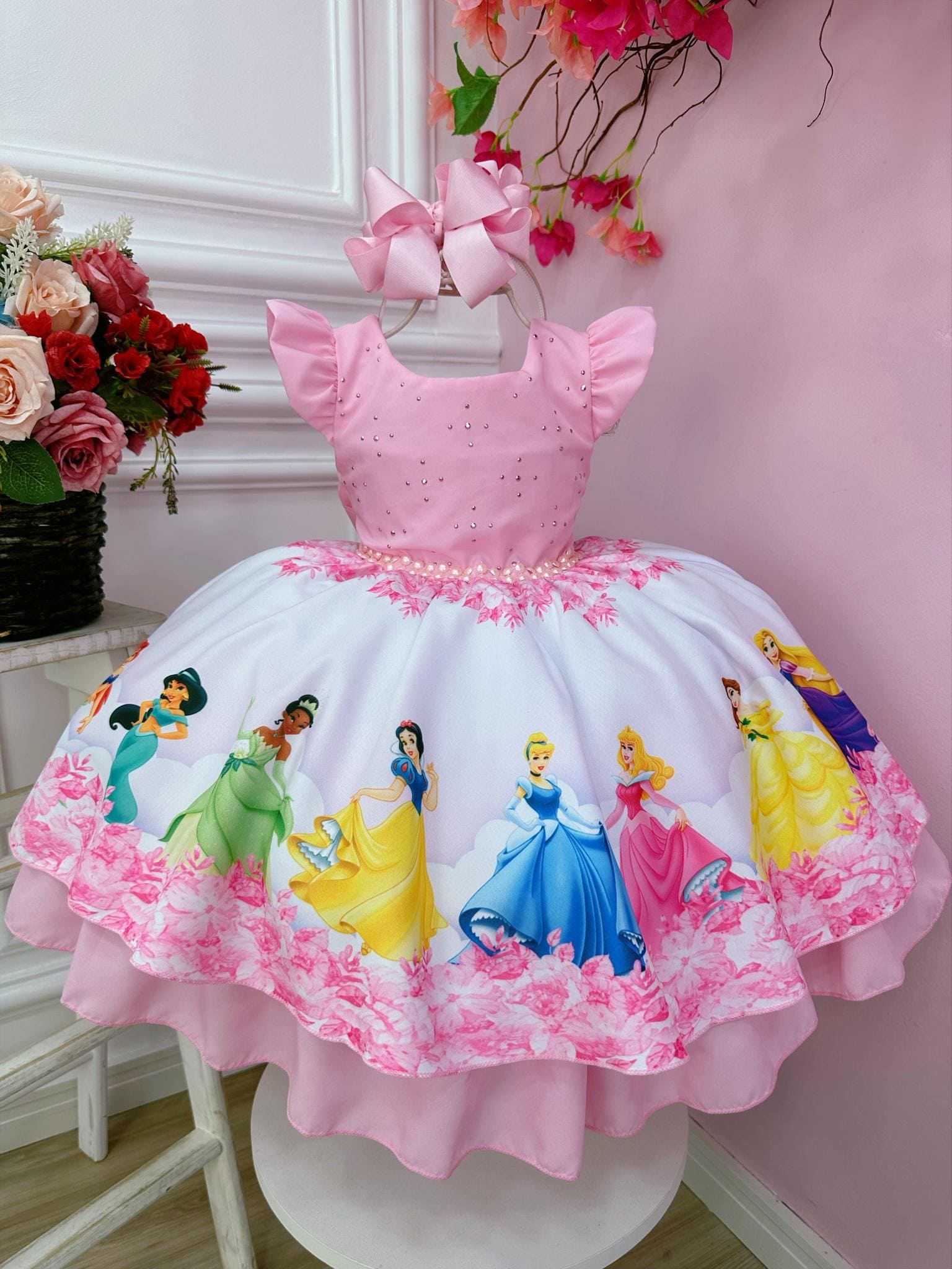 Vestido Infantil Princesas Disney