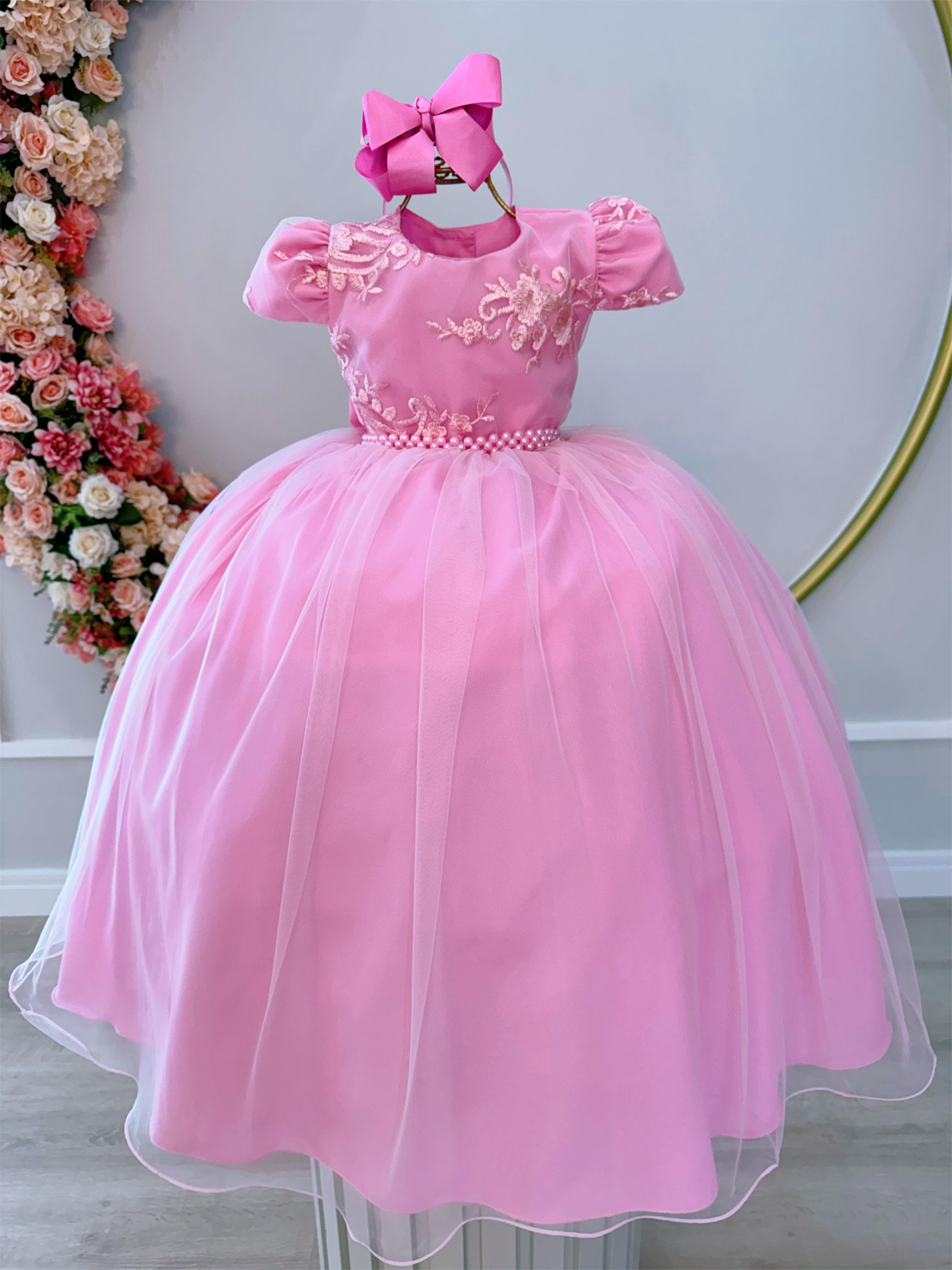 Vestido Infantil Realeza Borboleta Longo