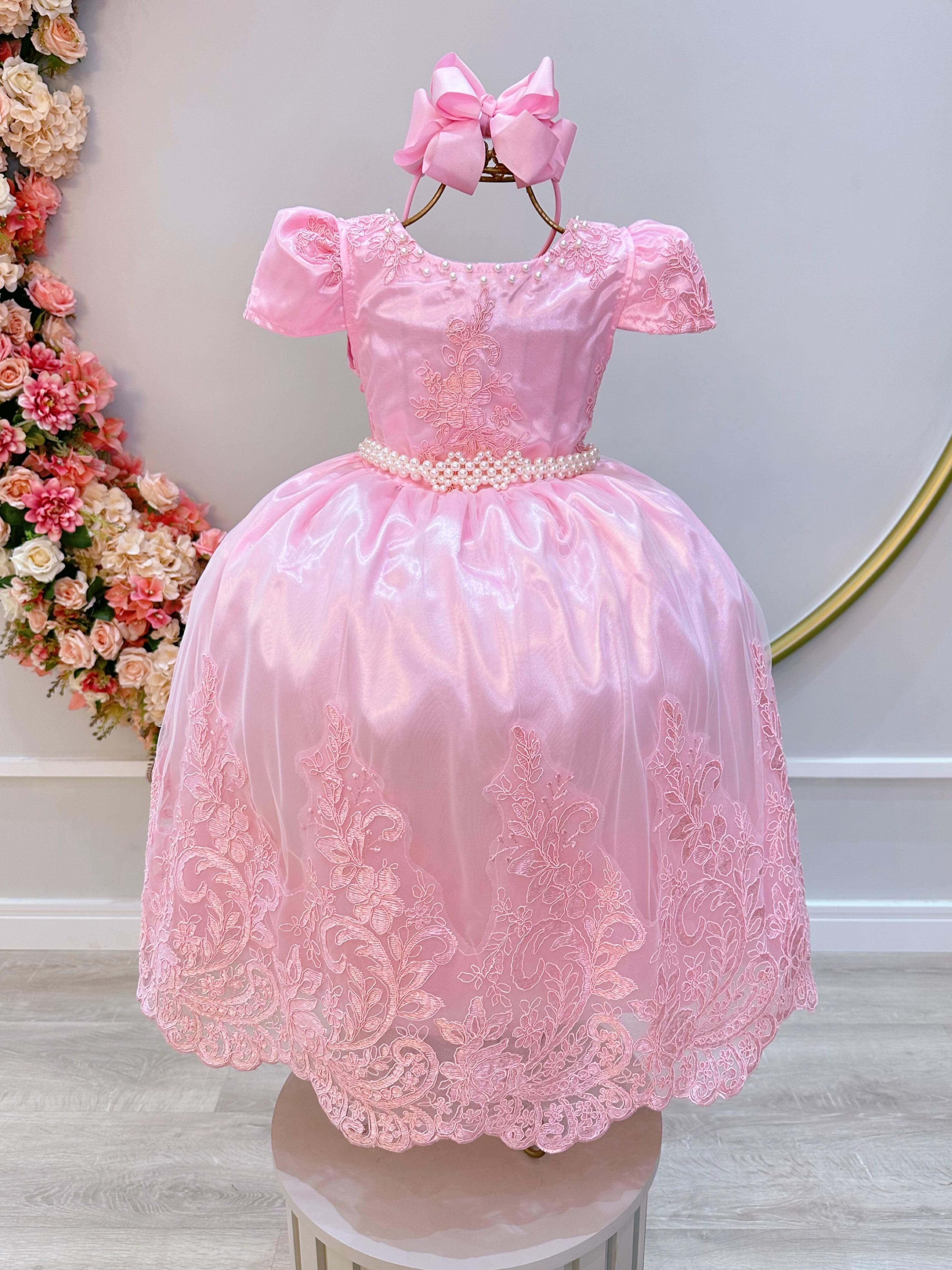 VESTIDO INFANTIL REALEZA ROSA