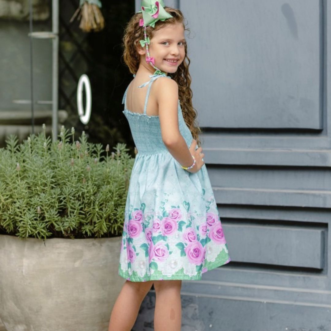 Vestido ciganinha 2024 infantil longo