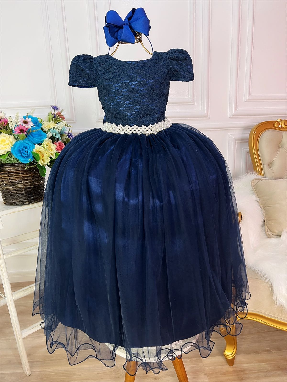 Vestido Marinho Longo Infantil